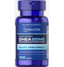 ДГЕА (дегідроепіандростерон), DHEA, Puritan's Pride, 25 мг, 100 таблеток
