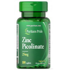 Цинк піколінат, Zinc Picolinate, Puritan's Pride, 25 мг, 100 каплет