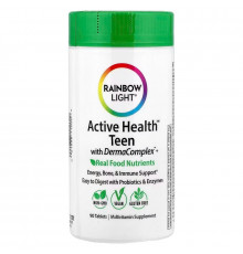 Вітаміни для швидко ростущих підлітків з комплексом для шкіри, Active Health Teen, Rainbow Light, 90 таблеток