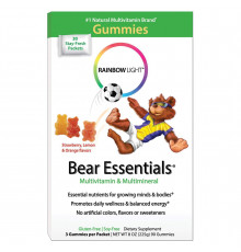 Витамины для детей, Multivitamin & Multimineral, Rainbow Light, 30 пакетиков по 3шт.