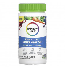 Мультивитамины для мужчин 50+, Men's One 50+, Rainbow Light, ежедневные, высокая потенция, 90 вегетарианских таблеток