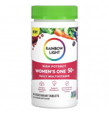 Мультивітаміни для жінок 50+, Women's One 50+, Rainbow Light, щоденні, 90 вегетаріанських таблеток