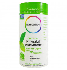 Витамины для беременных, Prenatal Multivitamin, Rainbow Light, 120 капс.
