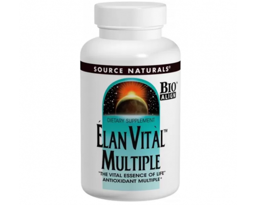 Мультивітаміни, Elan Vital Multiple, Source Naturals, 60 таблеток