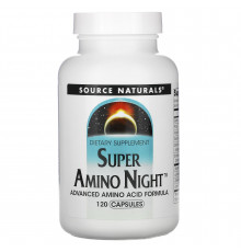 Амінокислотний комплекс для сну, Super Amino Night, Source Naturals, 120 капсул