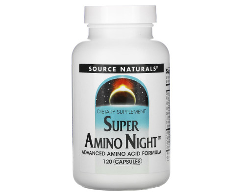 Амінокислотний комплекс для сну, Super Amino Night, Source Naturals, 120 капсул