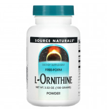 Орнитин, L-Ornithine Powder, Source Naturals, порошок, 100 г.