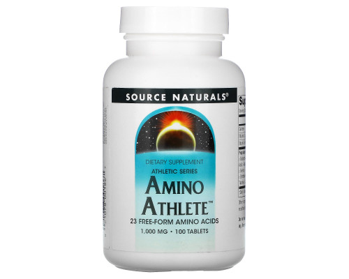 Аміно спортсмен, Amino Athlete, Source Naturals, 1000 мг, 100 таблеток