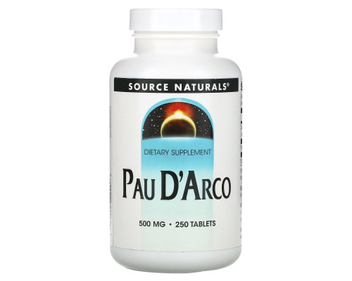 По д'арко, Pau D'Arco, Source Naturals, 250 мг, 250 таблеток