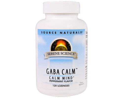 ГАМК з ароматом м'яти (GABA Calm), Source Naturals, 120 таблеток