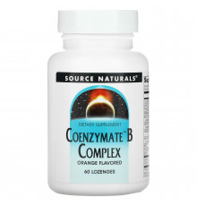 Витамин В (комплекс), Coenzymate B Complex, Source Naturals, апельсин, сублингвальный, 60 леденцов