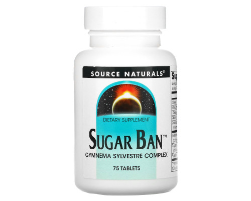 Засіб для зниження цукру в крові, Sugar Ban, Source Naturals, 75 таблеток
