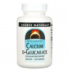Кальцій Д-глюкарат, Calcium D-Glucarate, Source Naturals, 1000 мг, 120 таблеток (500 мг у таблетці)
