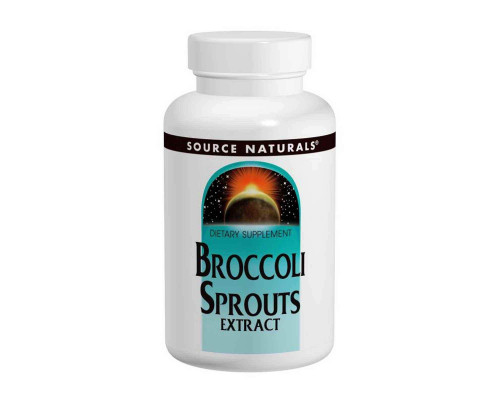 Екстракт броколі, Broccoli Sprouts, Source Naturals, 60 таблеток