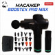 Ударний перкусійний масажер Boostex PRO MAX – 30 режимів, 20 насадок, запасна батарея 2500 мАч, кейс (чорний)