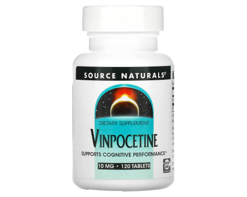 Вітаміни для мозку, Vinpocetine, Source Naturals, 10 мг, 120 таблеток