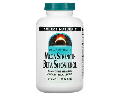 Бета ситостерол комплекс, Beta Sitosterol, Source Naturals, 375 мг, 120 таблеток