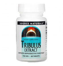 Трибулус екстракт, Tribulus, Source Naturals, 750 мг, 60 табл.