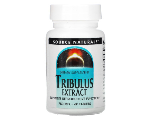 Трибулус екстракт, Tribulus, Source Naturals, 750 мг, 60 табл.