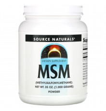 Метилсульфонілметан, MSM Powder, Source Naturals 1000 гр.