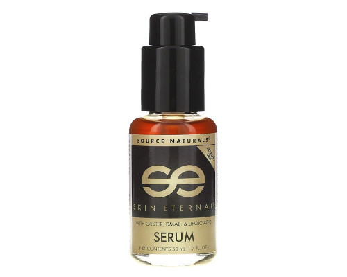 Сироватка для обличчя, Skin Eternal Serum, Source Naturals, з C-естером, ДМАЕ та липоєвою кислотою, 50 мл