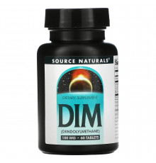 Диіндолілметан, DIM, Source Naturals, 100 мг, 60 таблеток.