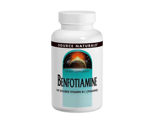 Бенфотіамін, Benfotiamine, Source Naturals, 150 мг, 30 таблеток