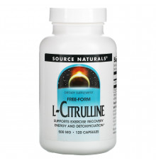 L-цитруллин, L-Citrulline, Source Naturals, 500 мг, 120 капсул