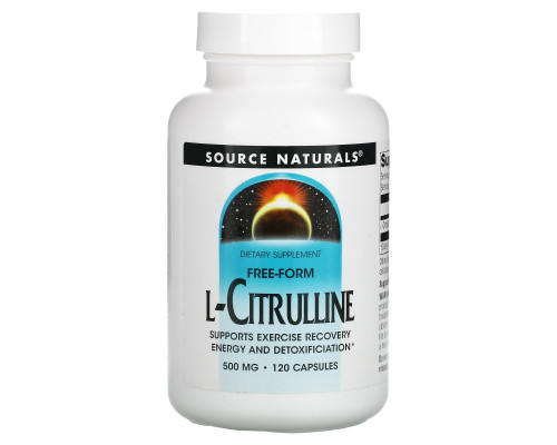 L-цитрулін, L-Citrulline, Source Naturals, 500 мг, 120 капсул