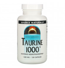 Таурин, Taurine 1000, Source Naturals, 1000 мг, 120 капсул