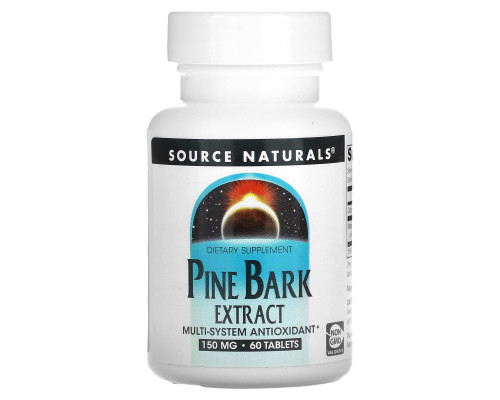 Екстракт соснової кори, Pine Bark Extract, Source Naturals, 150 мг, 60 таблеток