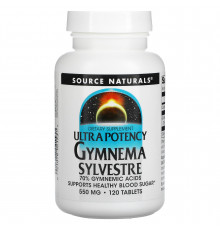 Джімнема Сильвестра, Gymnema Sylvestre, Source Naturals, 550 мг, 120 таблеток