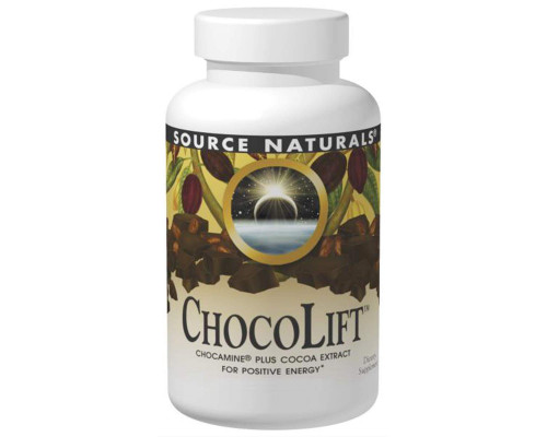 Екстракт шоколаду, ChocoLift, Source Naturals, 500 мг, 60 капсул