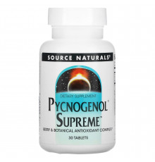 Пікногенол максимальний, Pycnogenol Supreme, Source Naturals, 30 таб.