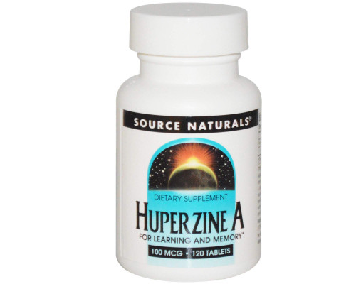 Вітаміни для мозку, Huperzine A, Source Naturals, 100 мкг, 120 таблеток