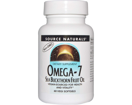 Омега 7 обліпиха, Omega-7, Seabuckthorn Oil, Source Naturals, 60 капсул