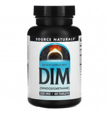 Диіндолілметан, DIM, Source Naturals, 200 мг, 60 таблеток