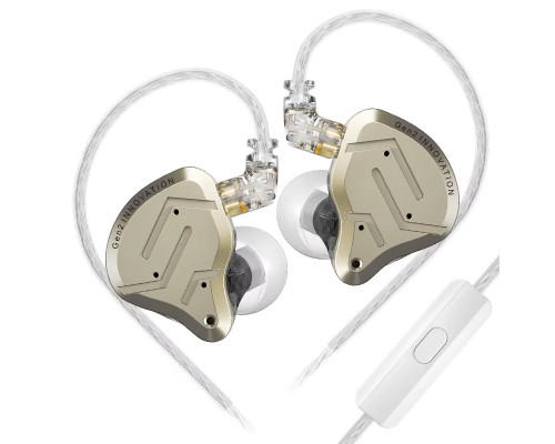 Навушники KZ ZSN Pro 2 з мікрофоном gold