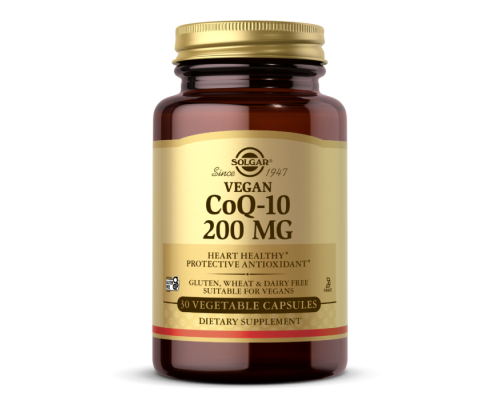 Коензим Q10, Vegan CoQ-10, Solgar, 200 мг, 30 вегетаріанських капсул