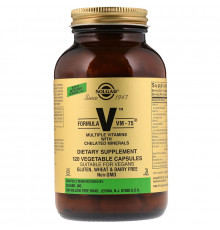 Мультивітаміни, формула VM-75 (Multiple Vitamins), Solgar, 120 капсул