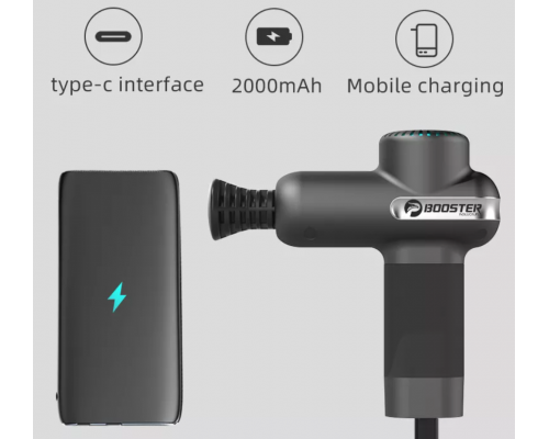 Компактний перкусійний масажер Booster Lightsaber Mini з зарядною станцією