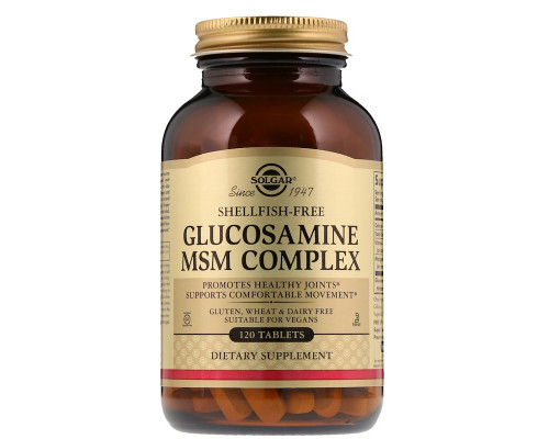 Глюкозамін МСМ комплекс, Glucosamine MSM, Solgar, 120 таблеток