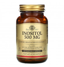 Інозитол, Inositol, Solgar, 500 мг, 100 вегетаріанських капсул