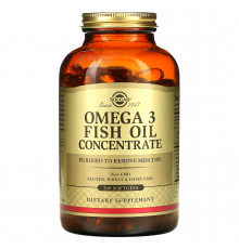 Омега-3, Omega-3 Fish Oil, Solgar, концентрат риб'ячого жиру, 240 гелевих капсул