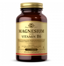 Магній з вітаміном В6, Magnesium Vitamin B6, Solgar, 250 таблеток