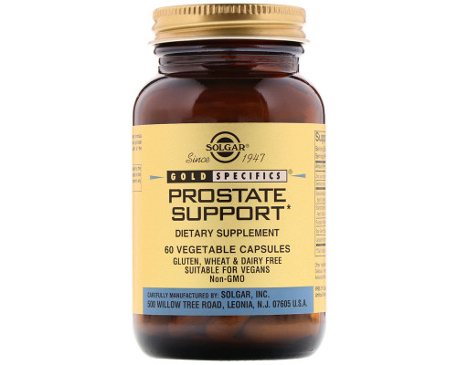 Здоров'я простати (Prostate Support), Solgar, Gold Specifics, 60 вегетаріанських капсул