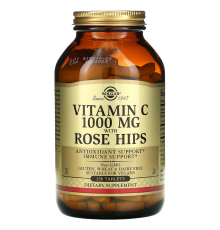 Вітамін С з шипшиною, Vitamin C with Rose Hips, Solgar, 1000 мг, 250 таблеток