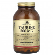 Таурін, Taurine, Solgar, 500 мг, 250 вегетаріанських капсул