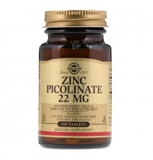 Піколінат цинку (Zinc Picolinate), Solgar, 100 таблеток