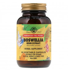 Босвелия (Boswellia Resin), Solgar, экстракт, 60 вегетарианских капсул